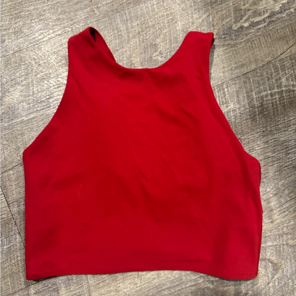Red Athleta crop Top